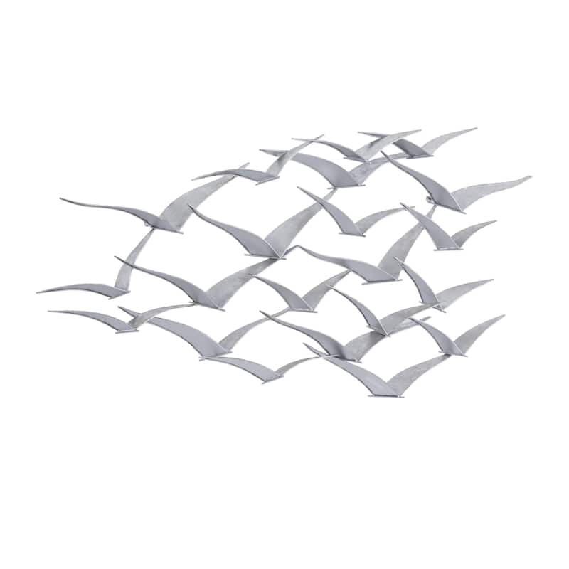 Metal Bird Sleek Flying Home Wall Decor - Gold, Black, Brown, Blue, Silver - Roche River Decor