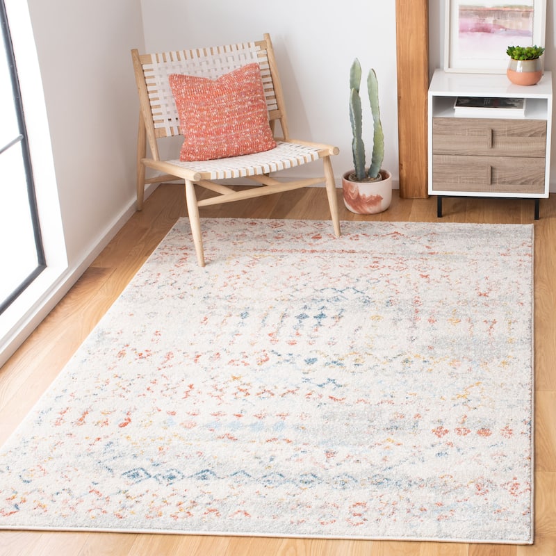 SAFAVIEH Tulum Cordie Boho Moroccan Distressed Rug - 9' x 12' - Ivory/Pink