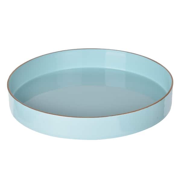 slide 2 of 5, Mimosa Round Tray - Powder Blue