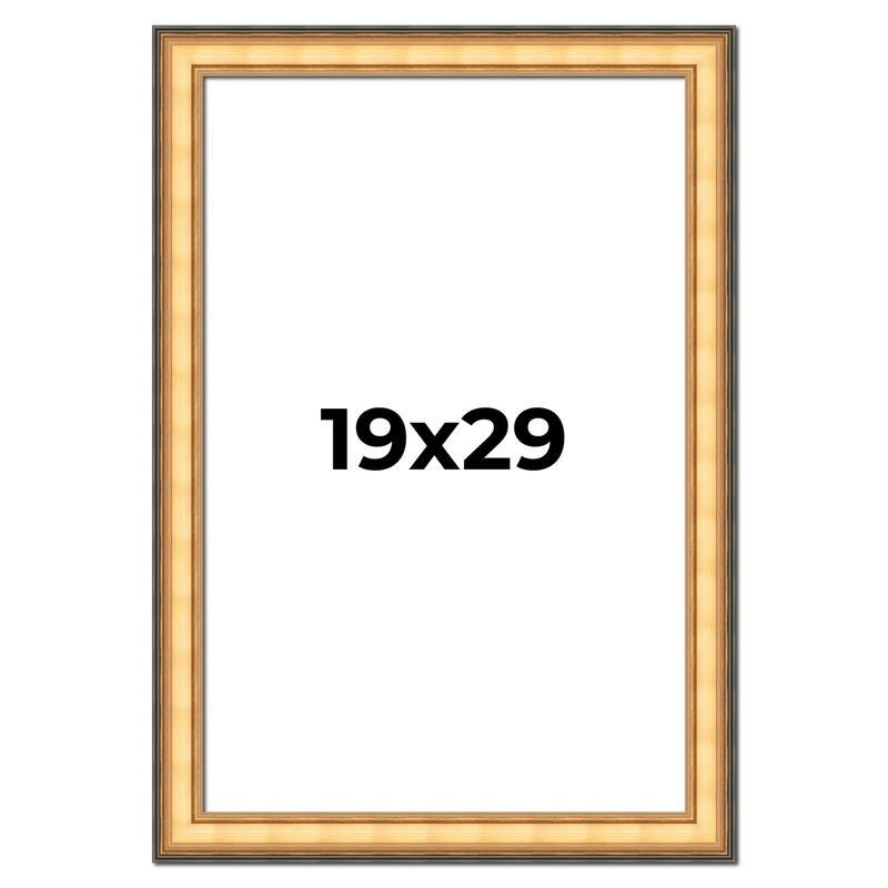 19x29 Frame Gold Plein Aire Solid Wood Picture Frame Width 2 Inches |