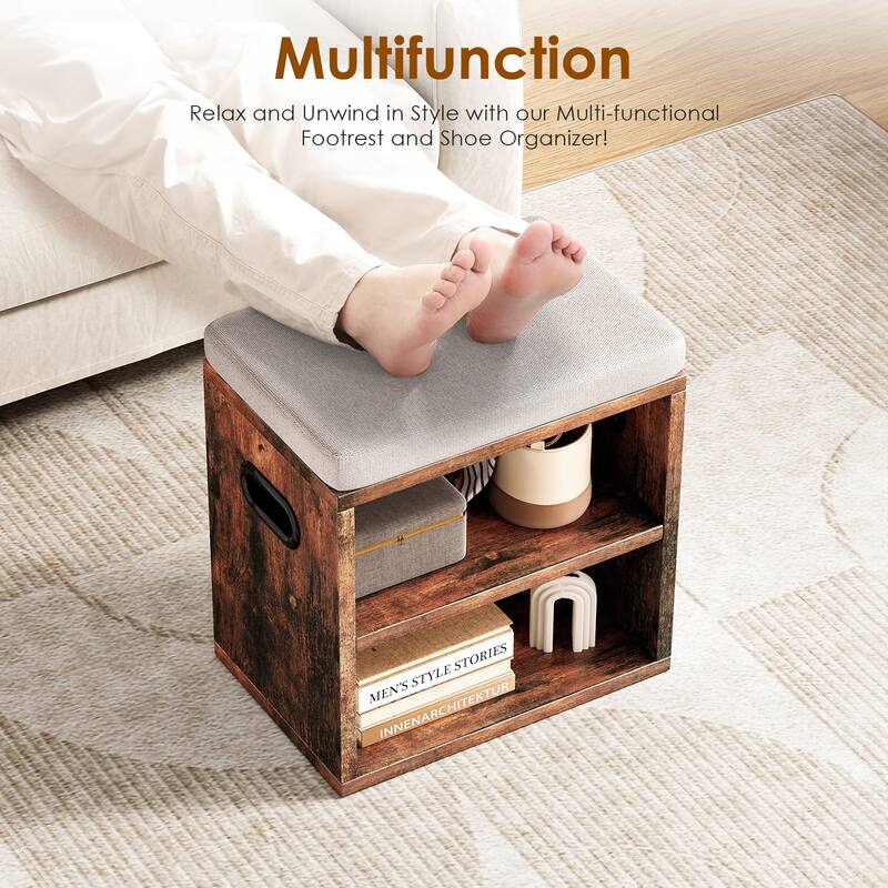 Small Shoe Bench for Entryway with Cushion Shoe Bench with Storage and Seating, Seat Entryway Shoe Rack, Entryway
