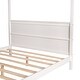 preview thumbnail 9 of 16, Modern Canopy Platform Bed with Headboard - Solid Pine Construction
