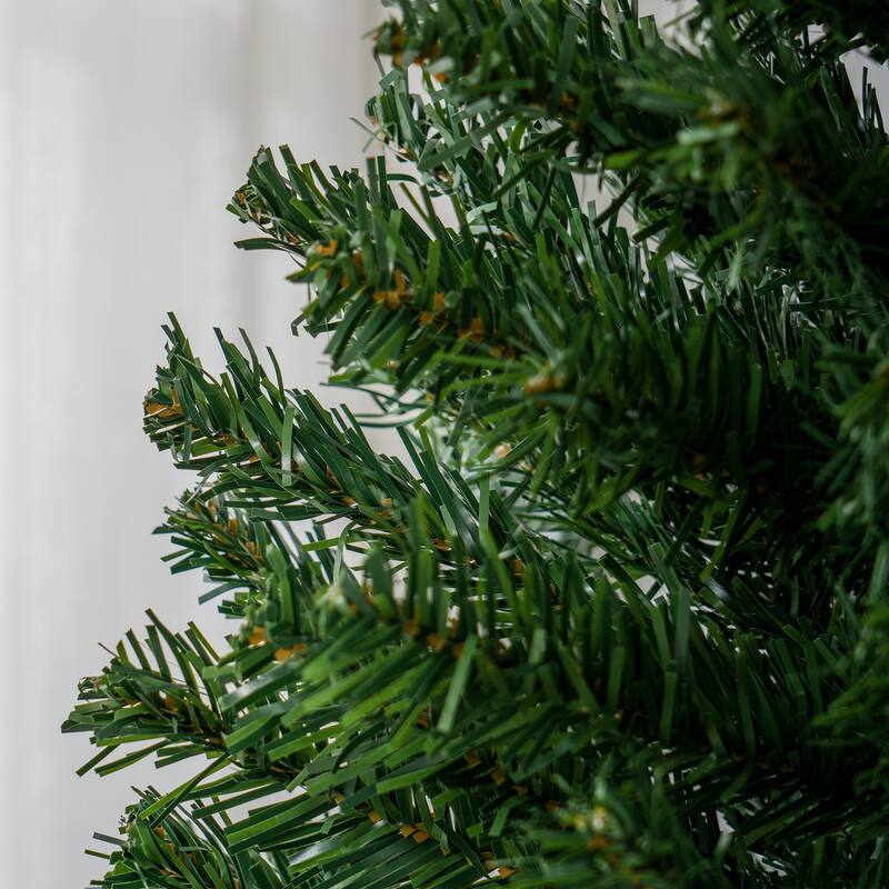 HOMCOM 6/7FT Black Christmas Tree with Stand, Xmas Slim Artificial Christmas Tree Small, Black Christmas Decorations
