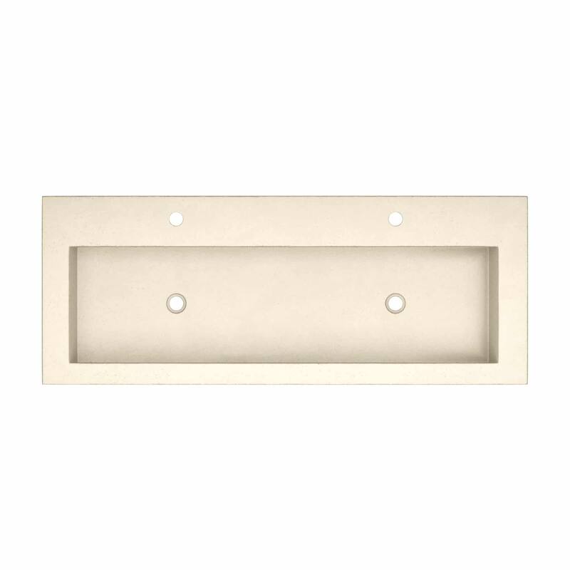 Trough 48-inch NativeStone Drop-in Double Bathroom Sink - 48" x 19" x 5"
