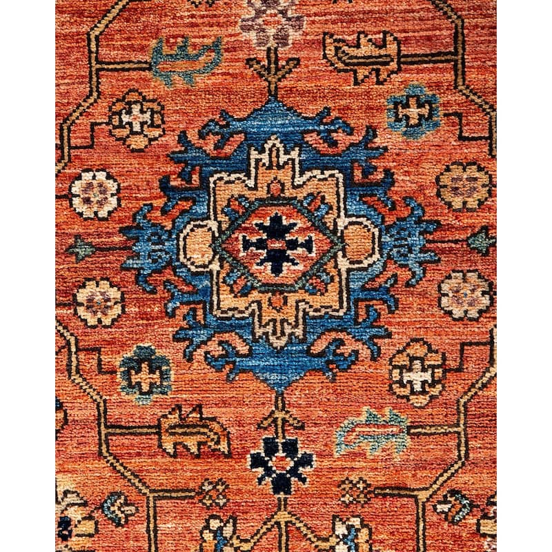 Serapi One-of-a-Kind Hand-Knotted Runner Rug - Orange, 2' 9" x 11' 9" - 2' 9" x 11' 9"