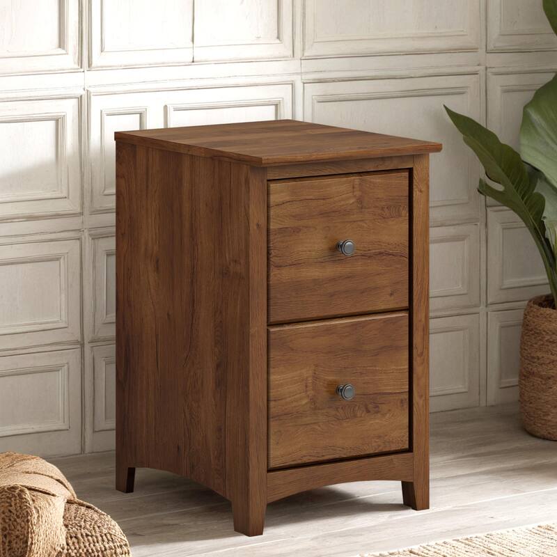 Arch+Haven Solid Wood 2-Drawer Vertical Filing Cabinet