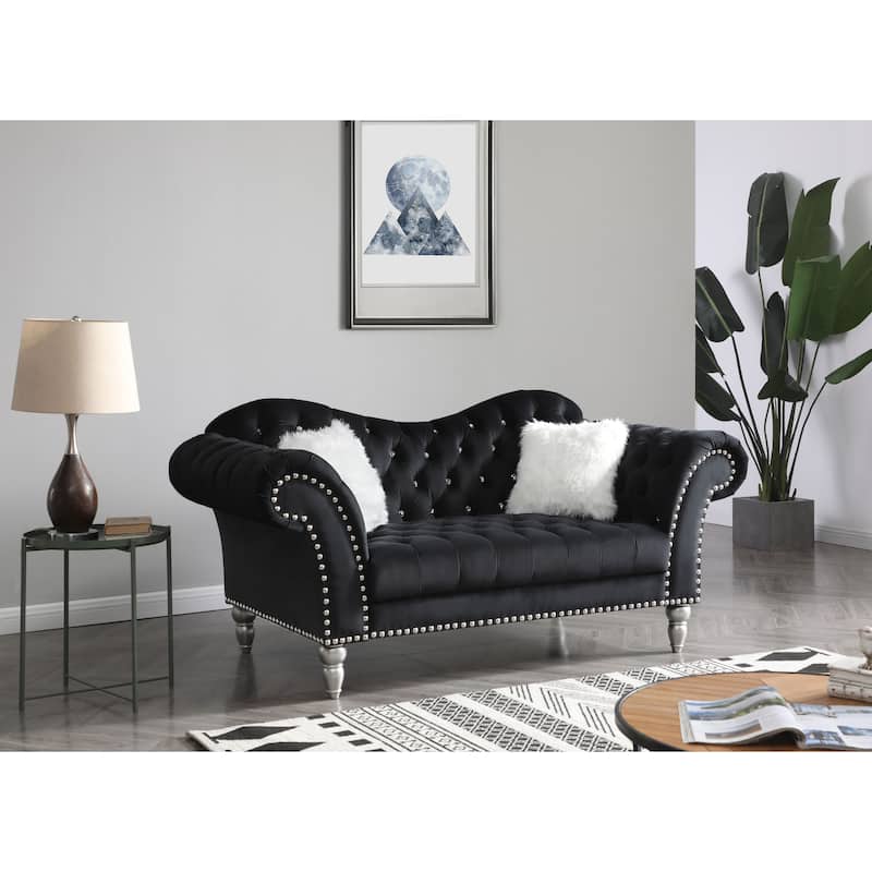 Wilshire Velvet Tufted Loveseat