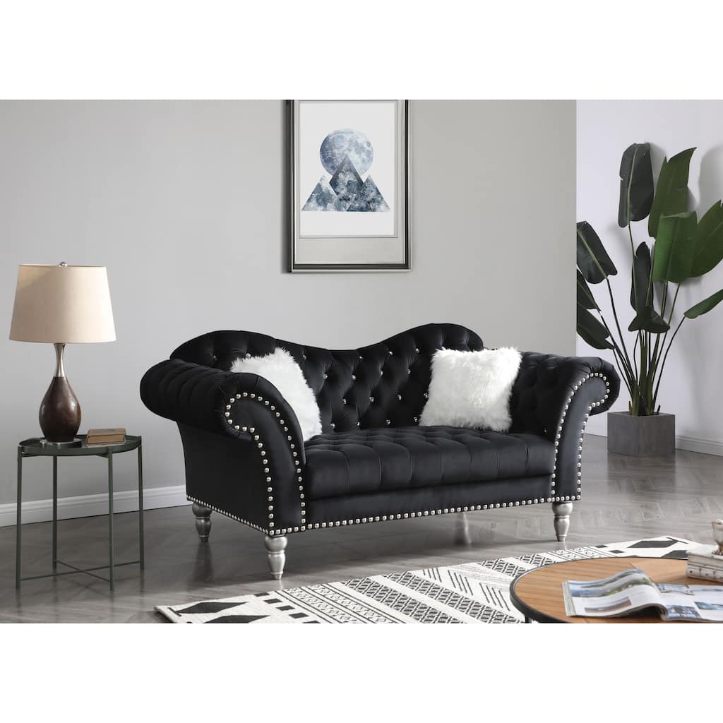 Wilshire Velvet Tufted Loveseat