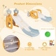preview thumbnail 4 of 7, Foldable Slide with Basketball Hoop and Buffer Zone for Kids Aged 3 Plus Years Old - 68” x 27” x 36” (L x W x H)