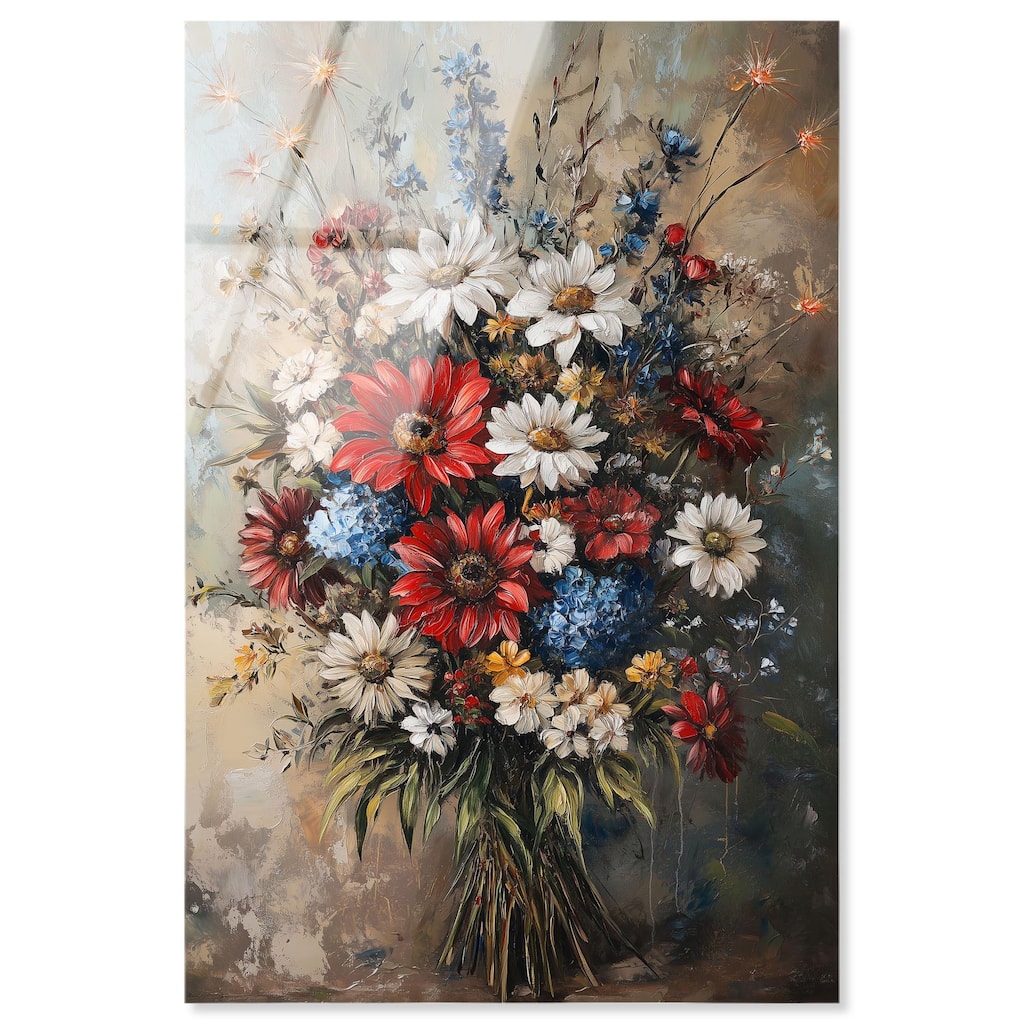 Symphony of Flowers II Acrylic by Art Remedy, Ready to Hang