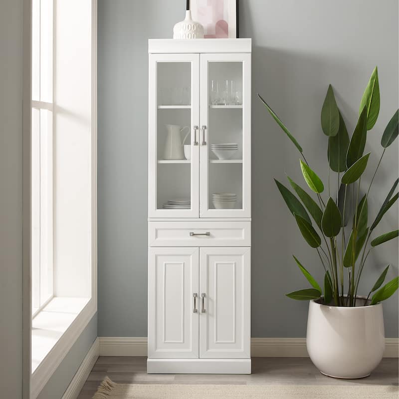 Crosley Stanton Glass Door Pantry - 14.5"x23.75"x78"