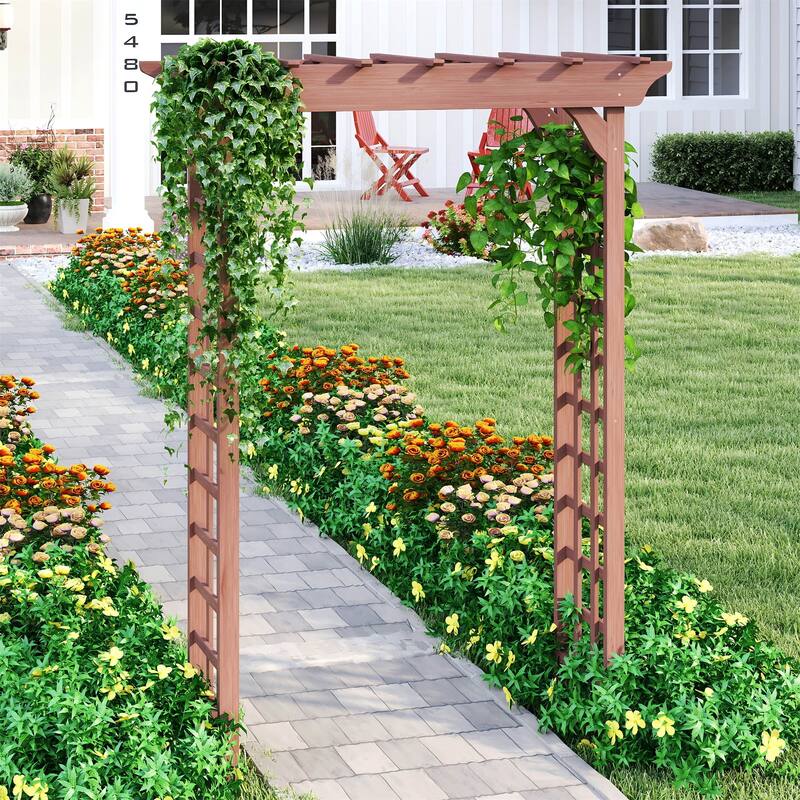 Wood Trellis for Plant Climbing, Wedding Arch, Christmas Decor Pergola