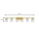 preview thumbnail 18 of 16, Acroma 6-light Modern Statement Crystal Bathroom Vanity Light - 45 inches