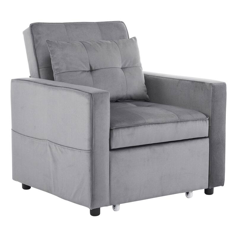 Modern Velvet 3-in-1 Sofa Bed