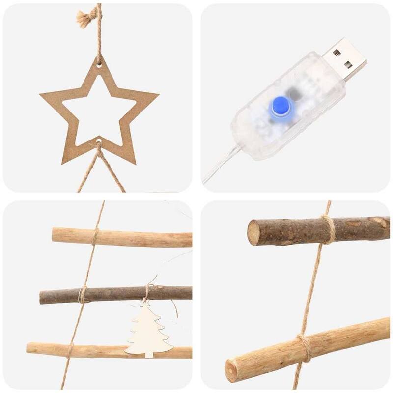 vidaXL Christmas Tree with LEDs Natural Solid Ash wood