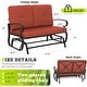 preview thumbnail 29 of 38, Nista 2 Person Outdoor Patio Glider Garden Bench Rocker Chair by Havenside Home