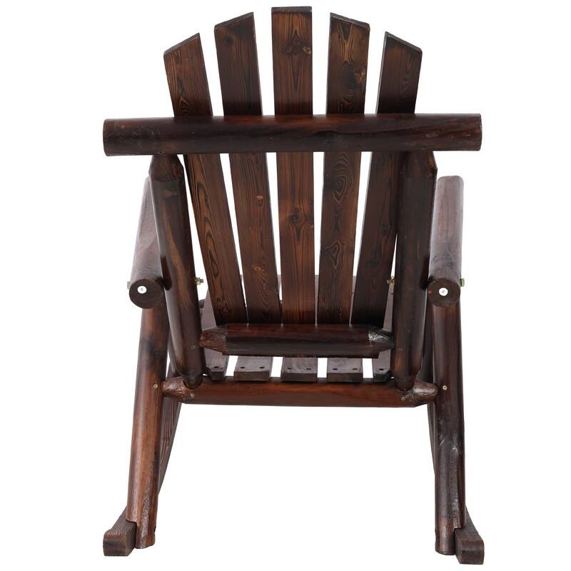 Solid Wood Porch Rocking Chair – Durable Fir Construction, Classic Outdoor Rocker for Patio or Garden‌