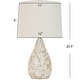 preview thumbnail 4 of 8, SAFAVIEH Lighting 21-inch Mother of Pearl Table Lamp (Set of 2) - 12"x12"x20.5"