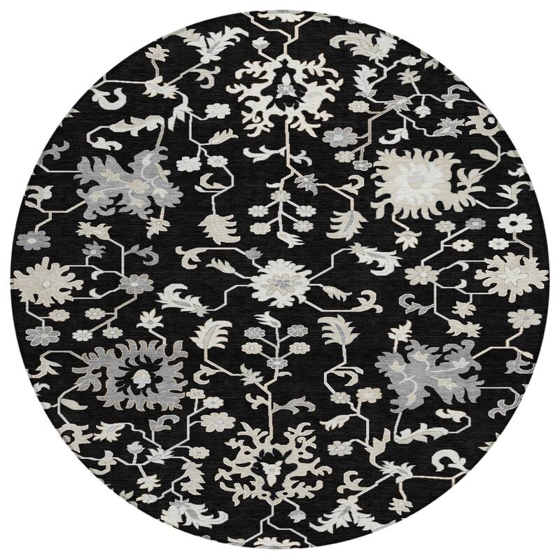 HomeRoots Floral Transitional Rectangle Outdoor Rug