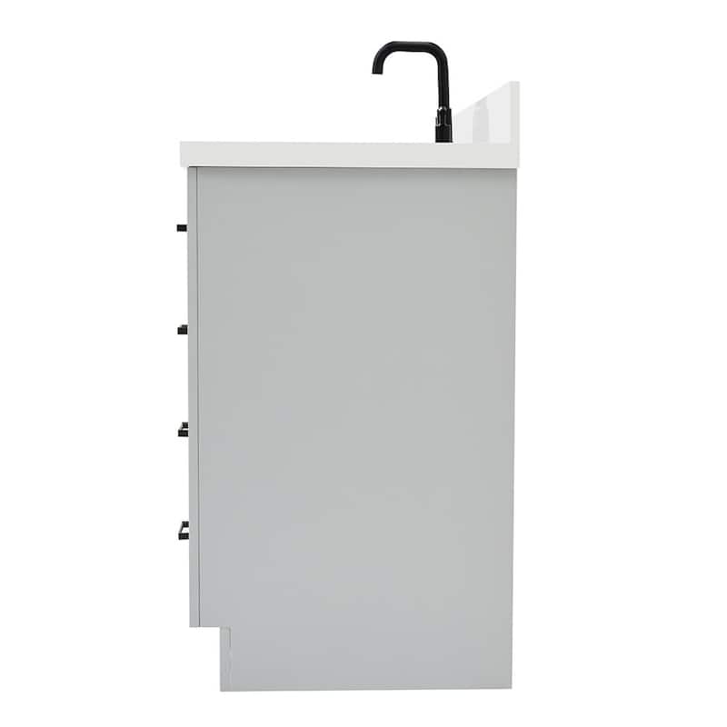 Ariel T055SWQOVO Hepburn 55" Free Standing Single Basin Vanity Set