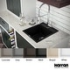 preview thumbnail 33 of 65, Karran QT-825 Drop-in 15-3/4" Single Bowl Quartz Composite Kitchen Sink