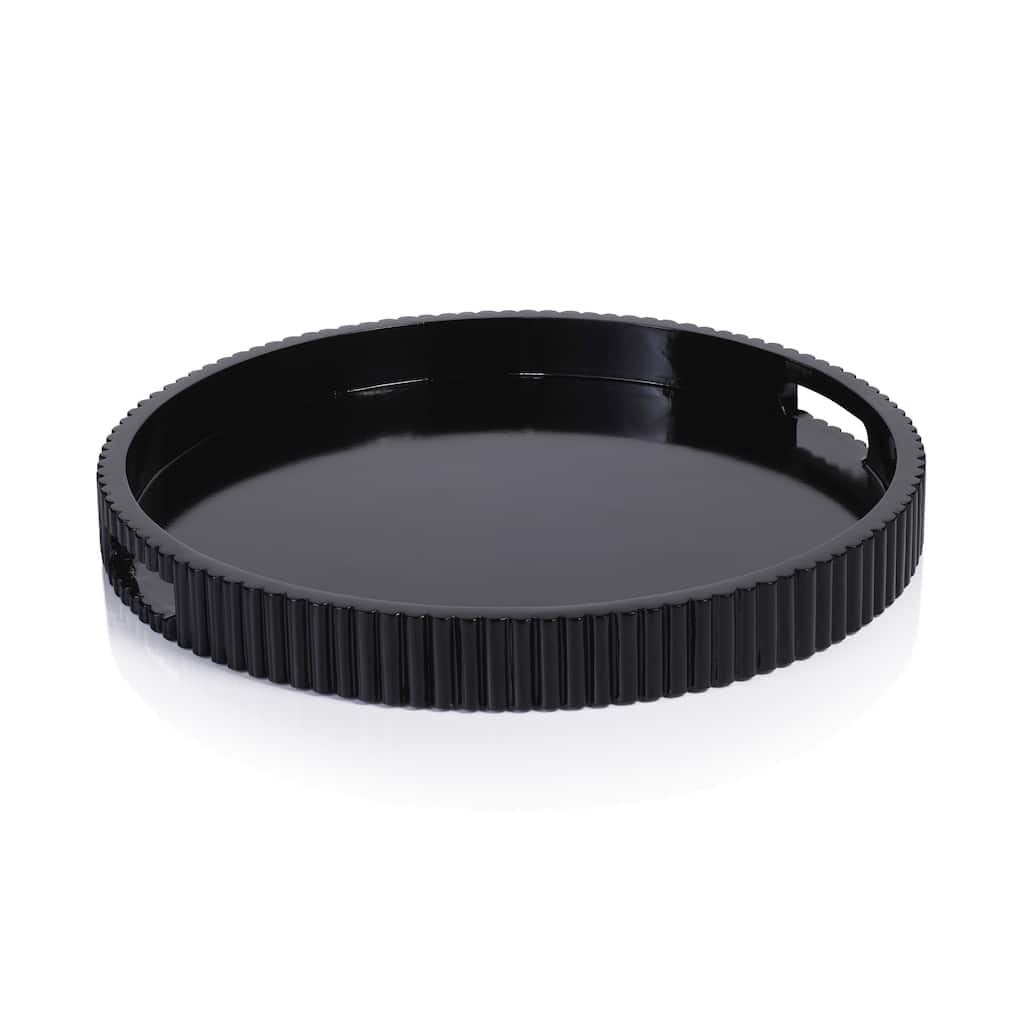 Tivoli Ribbed Lacquered Round Tray