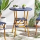 preview thumbnail 23 of 46, SAFAVIEH Outdoor Patio Furniture California Bistro Table (Fully Assembled) (Table Only) Navy