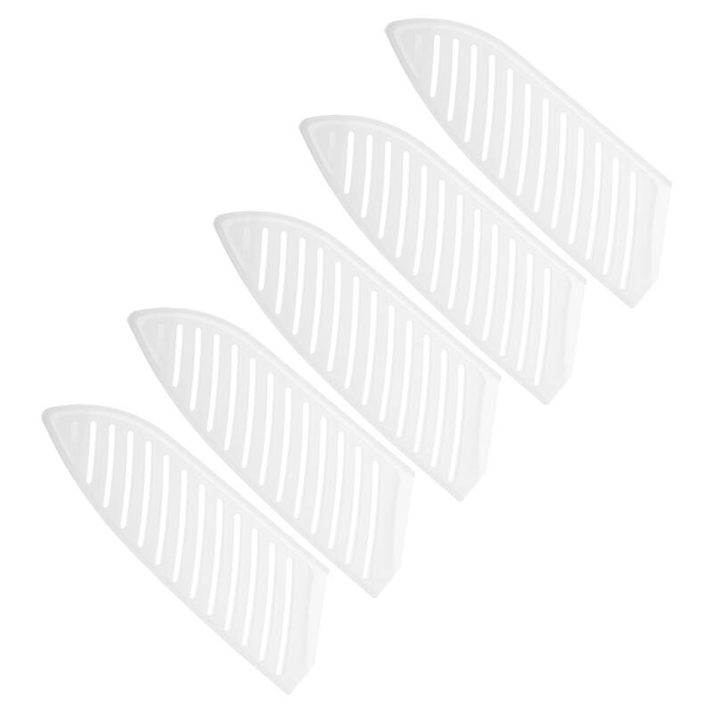 5Pcs PP Kitchen Knife Sheath Cover Sleeves for 5" Santoku Knife, White