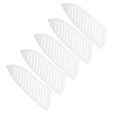 5Pcs PP Kitchen Knife Sheath Cover Sleeves for 5" Santoku Knife, White