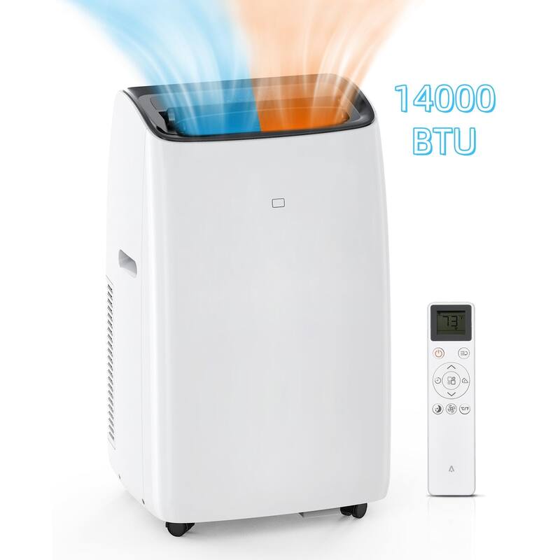 14000 BTU Portable Air Conditioner with Heater & Dehumidifier - Black