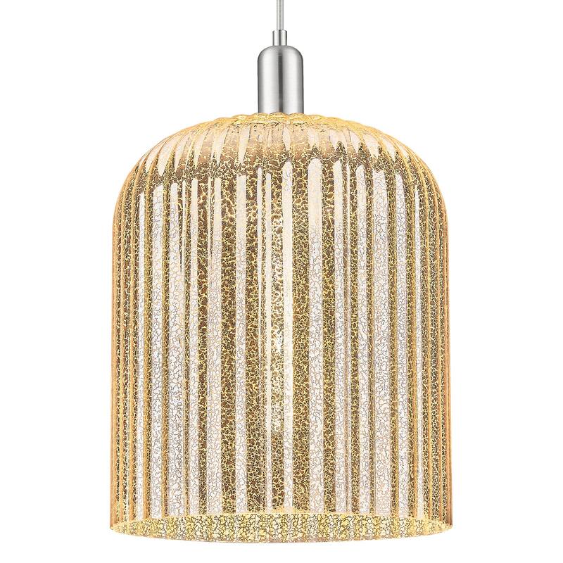 Innovations Lighting 716-1P-G559-12ME Bridal Veil 12" Wide Pendant - Brushed Satin Nickel