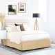 preview thumbnail 24 of 44, Nestl Pleated 14 inch Tailored Drop Bed Skirt - Soft Double Brushed Premium Microfiber Ruffle Bed Skirt California King - Camel Gold