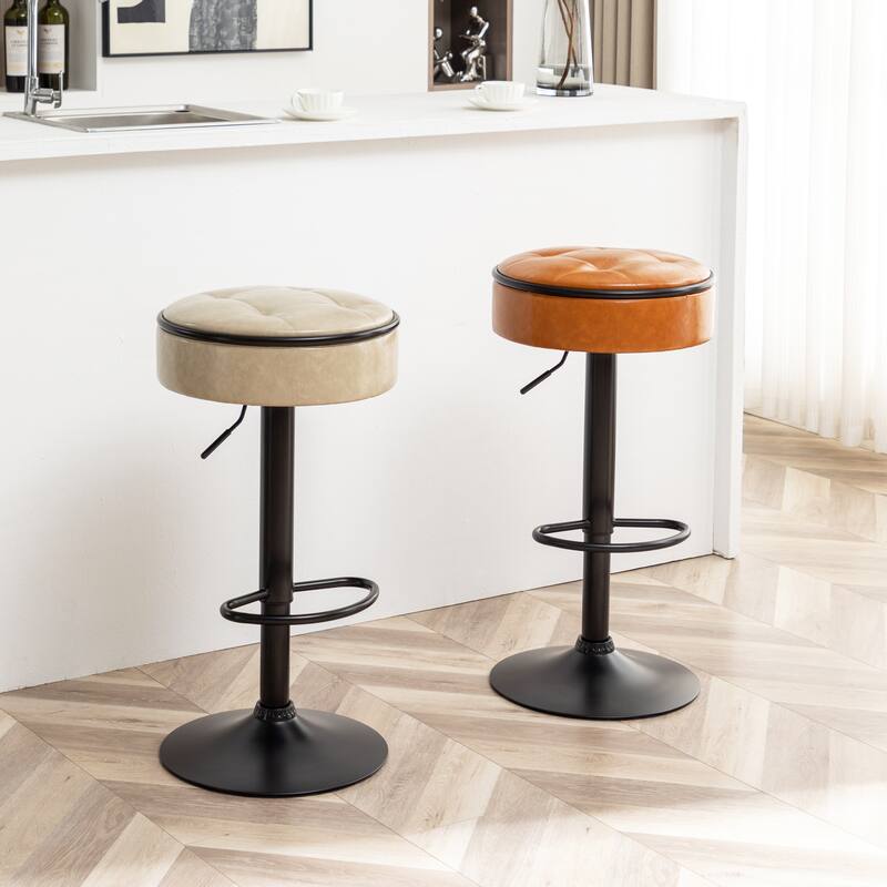 Round Storage Bar Stool Set Of 2