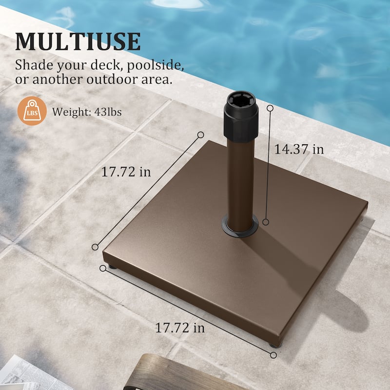 Pellebant Patio Market Umbrella Base Stand Outdoor