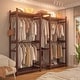 preview thumbnail 59 of 65, Bamboo Closet System Clothes Rack, Large Freestanding Garment Rack Clothing Rack for Hanging Clothes