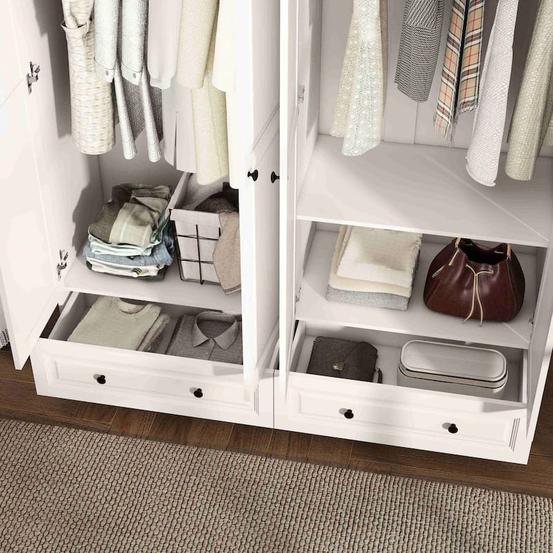 74" Armoire Wardrobes Closet Storage Cabinet