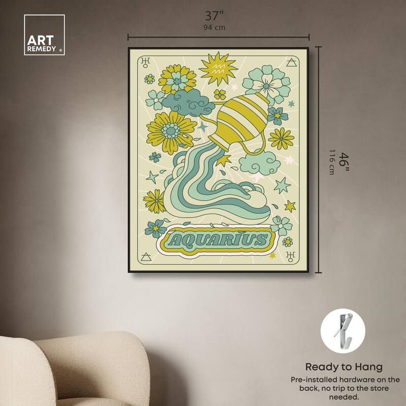 Aquarius Stars Card Canvas by Art Remedy