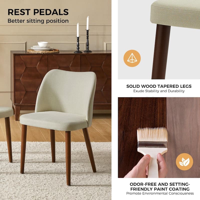Melisa Solid Wood Dining Chair Set of 4 by HULALA HOME