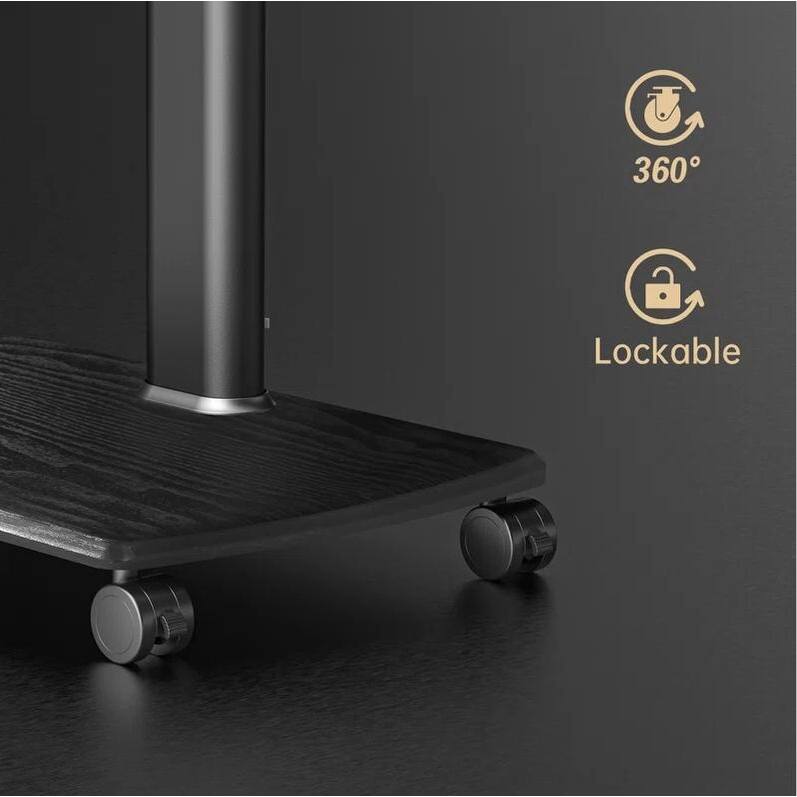 FITUEYES Mobile TV Stand with Wheels, Tall TV Floor Stand Cart with Mount for 32 to 70 Inch Flat Screen TVs, Home Office