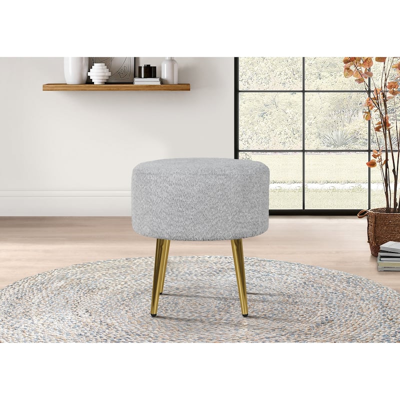 Molly Boucle Fabric Arm Chair with Ottoman