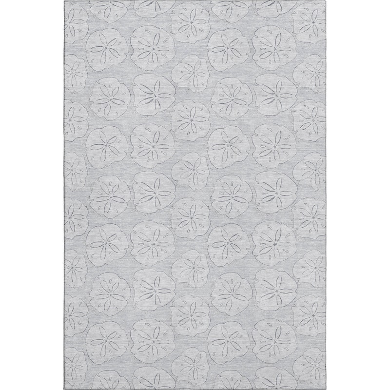 Premium Washable Super Soft Coastal Seashell Imprints Mayfield Rug