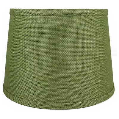French Drum Burlap Lampshade, 12" to 16" Bottom Size