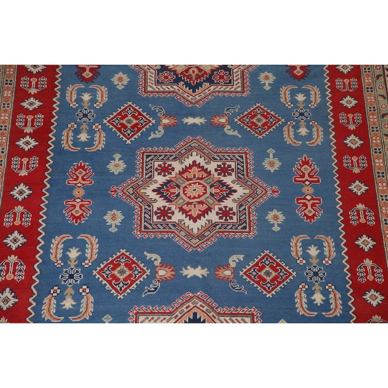 Blue Kazak Oriental Area Rug Wool Carpet - 8'2" x 11'9"