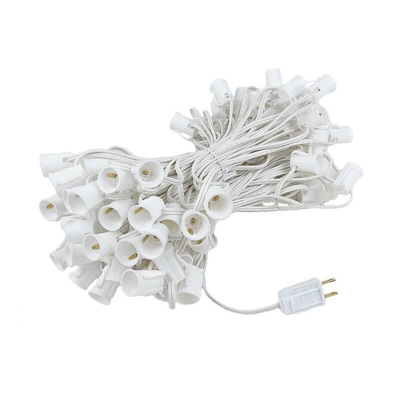 100 Foot G50 Outdoor Globe Patio String Lights - Set of 125 G50 Globe Bulbs