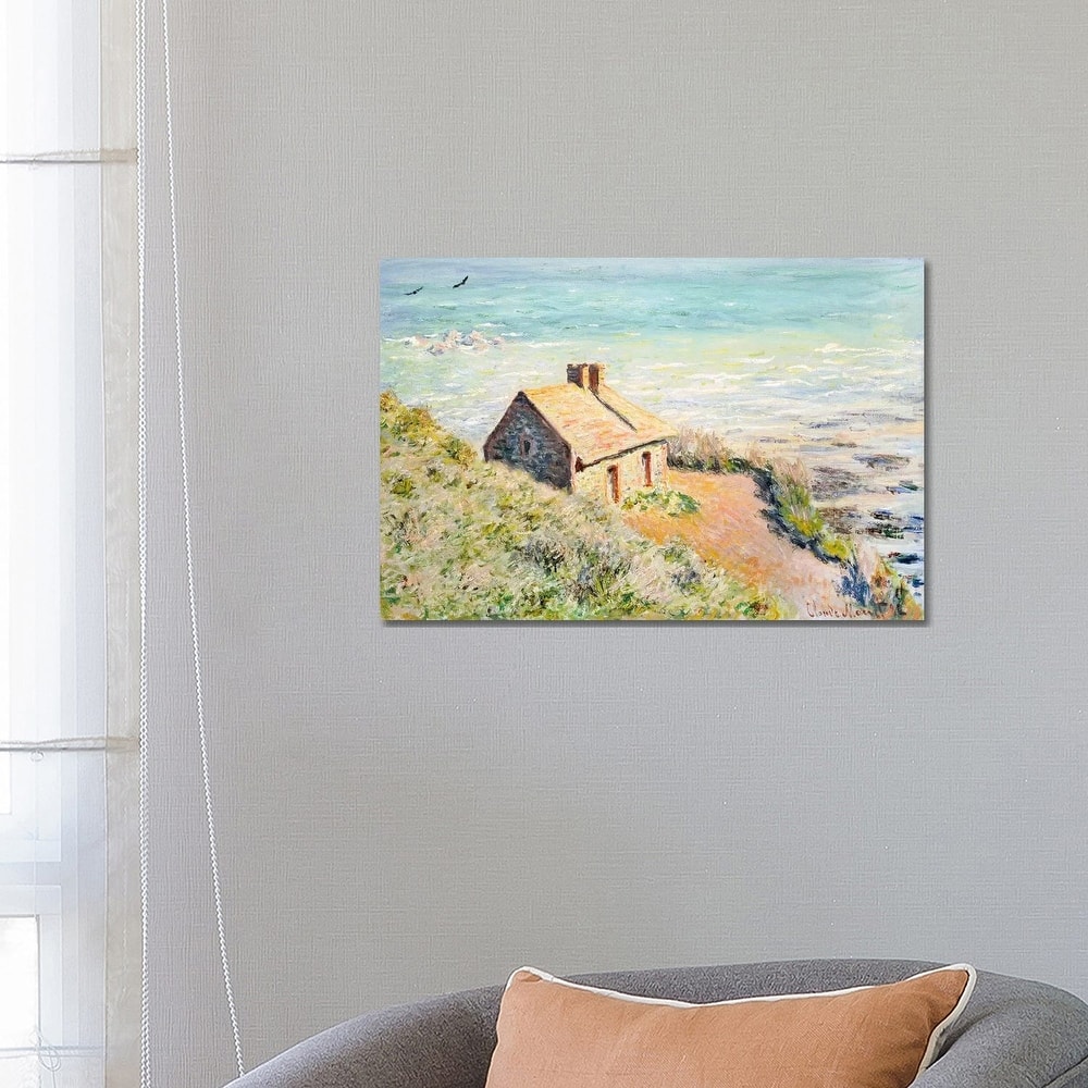 iCanvas "The Customs Hut, Morning, 1882 " by Claude Monet Canvas Print