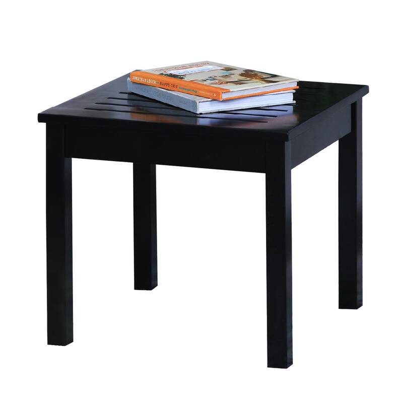 Cambridge Casual Dayton Square Wood Outdoor Side Table - Black