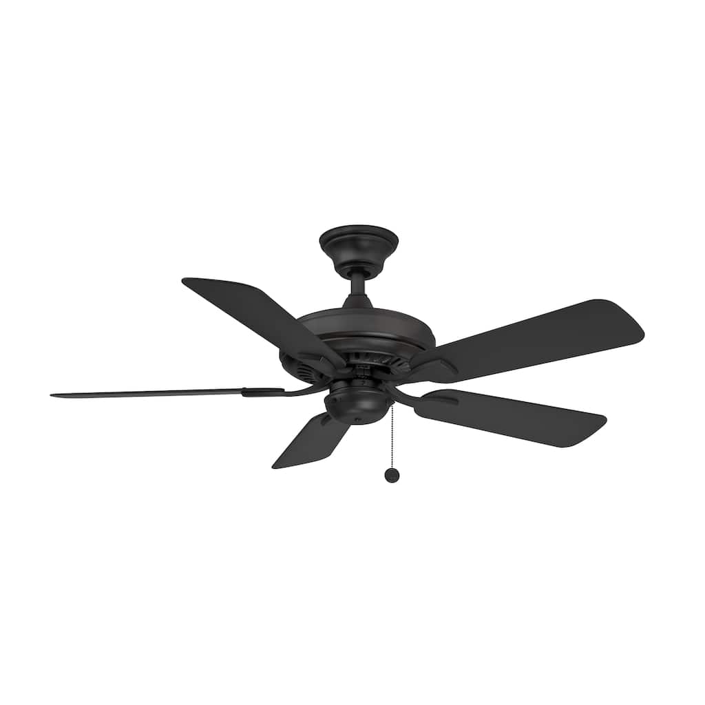Fanimation Edgewood 44 inch Indoor/Outdoor Ceiling Fan - Black with Black blades