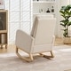 preview thumbnail 39 of 59, Mid-Century Modern Nursery Rocking Armchair Glider Rocker With Retractable Footrest For Living Room