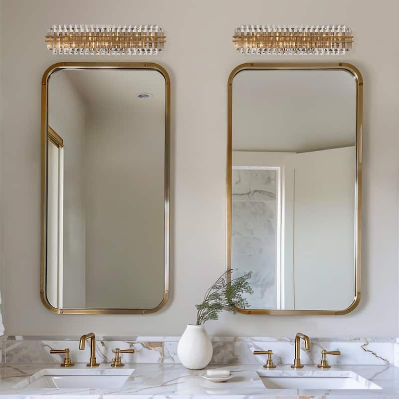 Hayes 6 Light Aged Brass Bathroom Vanity