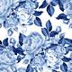 Flowers in Chinoiserie Style Blue Peel and Stick Wallpaper - Bed Bath ...